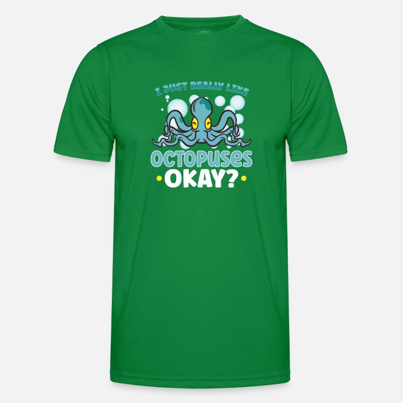 Octopus Marine Animals Sea Creature Squid Gift Männer Funktions-T-Shirt