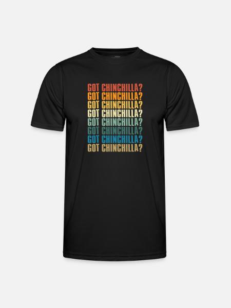 Habe Chinchilla Retro - Männer Funktions-T-Shirt - Schwarz