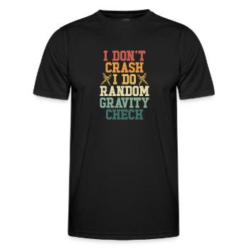 Je ne plante pas, je fais du hasard - T-shirt sport Homme - noir - Devant - AI Model Male 178 dark (178cm)