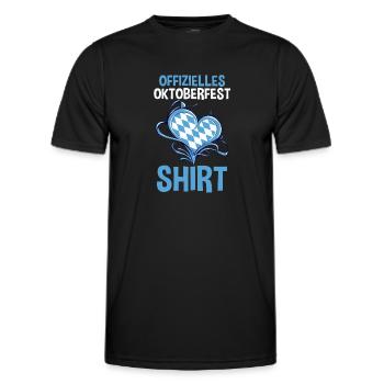 Trachten München Dirndl - Männer Funktions-T-Shirt - Schwarz - Vorne - AI Model Male 178 dark (178cm)