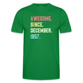 Großartig seit Dezember 1957 - Männer Funktions-T-Shirt - Kelly Green - Vorne - AI Model Male 178 dark (178cm)