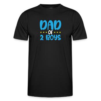 Vater Von Zwei Jungs - Männer Funktions-T-Shirt - Schwarz - Vorne - AI Model Male 178 dark (178cm)