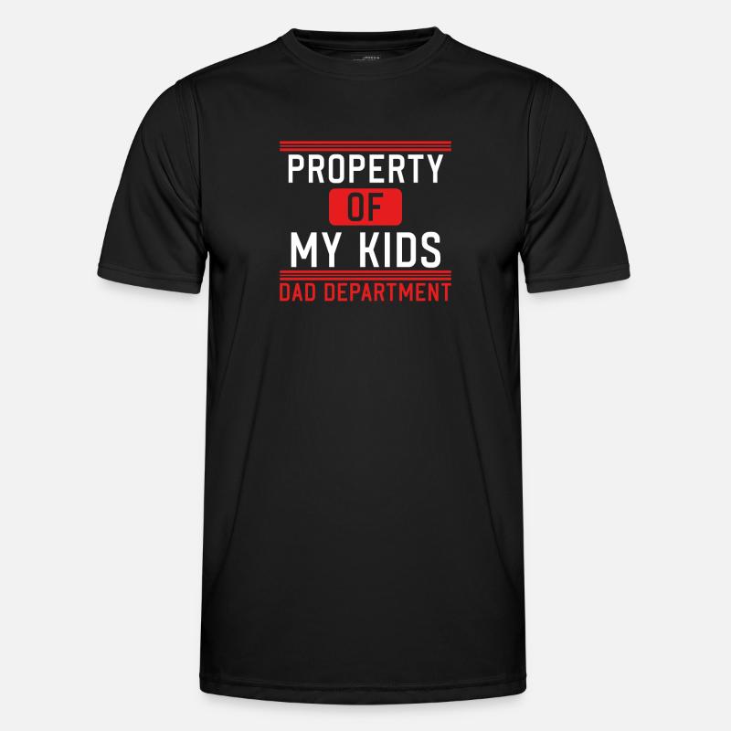 Propiedad de mis hijos Camiseta funcional para hombres