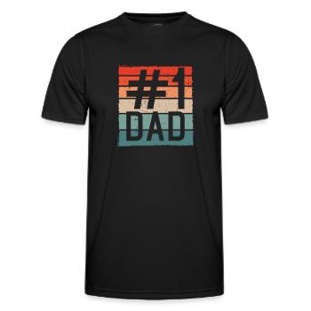 Père numéro un - T-shirt sport Homme - noir - Devant - AI Model Male 178 dark (178cm)