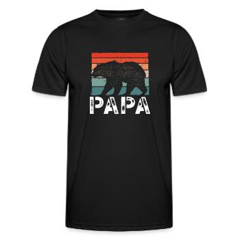 Bear in Vintage Retro - Men's Functional T-Shirt - black - Front - AI Model Male 178 dark (178cm)