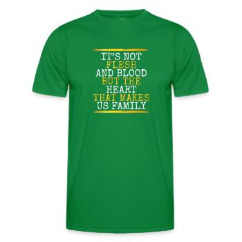 The heart that makes us a family - Men's Functional T-Shirt - kelly green - Front - AI Model Male 178 dark (178cm)