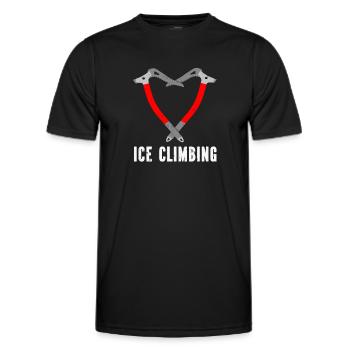 Ich Liebe Eisklettern Eiskletterer Eispickel - Männer Funktions-T-Shirt - Schwarz - Vorne - AI Model Male 178 dark (178cm)