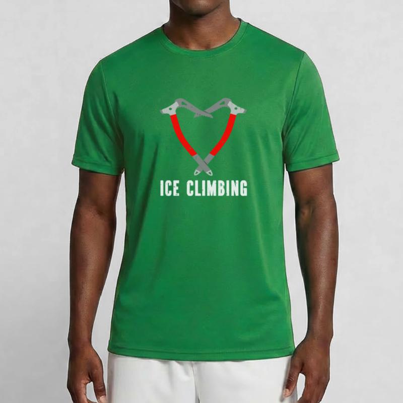 Ich Liebe Eisklettern Eiskletterer Eispickel Männer Funktions-T-Shirt