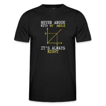 Der Winkel Stimmt Immer - Männer Funktions-T-Shirt - Schwarz - Vorne - AI Model Male 178 dark (178cm)