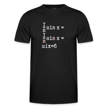 The Result of Sin is 6 - Men's Functional T-Shirt - black - Front - AI Model Male 178 dark (178cm)