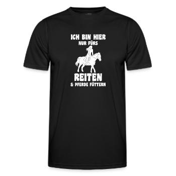 Reiterin Pferd Pferdesport Geschenk - Männer Funktions-T-Shirt - Schwarz - Vorne - AI Model Male 178 dark (178cm)