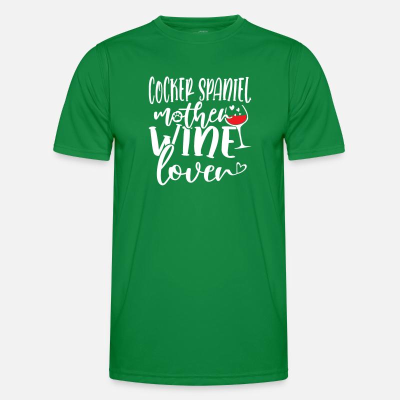 Amateur de vin COCKER SPANIEL Mère T-shirt sport Homme