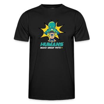Alien Extraterrestrial Area 51 Ufo Space Geek - Männer Funktions-T-Shirt - Schwarz - Vorne - AI Model Male 178 dark (178cm)