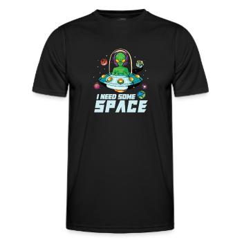 Alien Extraterrestrial Area 51 Ufo Space Geek - Männer Funktions-T-Shirt - Schwarz - Vorne - AI Model Male 178 dark (178cm)