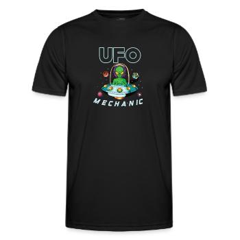 Alien Extraterrestrial Area 51 Ufo Space Geek - Männer Funktions-T-Shirt - Schwarz - Vorne - AI Model Male 178 dark (178cm)