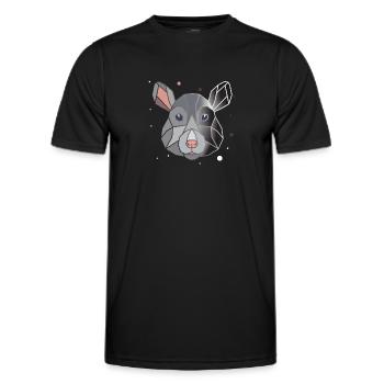Polygone de rat - T-shirt sport Homme - noir - Devant - AI Model Male 178 dark (178cm)
