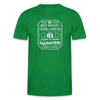 81 Geburtstag 81 Jahre Mann 81 jahre legende 81 - Männer Funktions-T-Shirt - Kelly Green - Vorne - AI Model Male 178 dark (178cm)