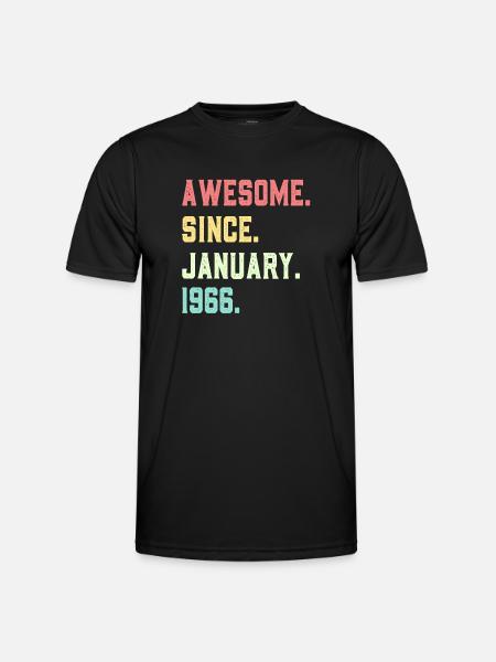 Génial depuis janvier 1966 - T-shirt sport Homme - noir