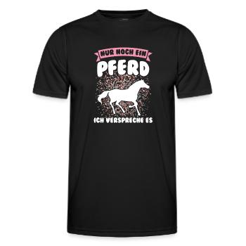 Reiten Pferd Pferdesport Geschenk - Männer Funktions-T-Shirt - Schwarz - Vorne - AI Model Male 178 dark (178cm)