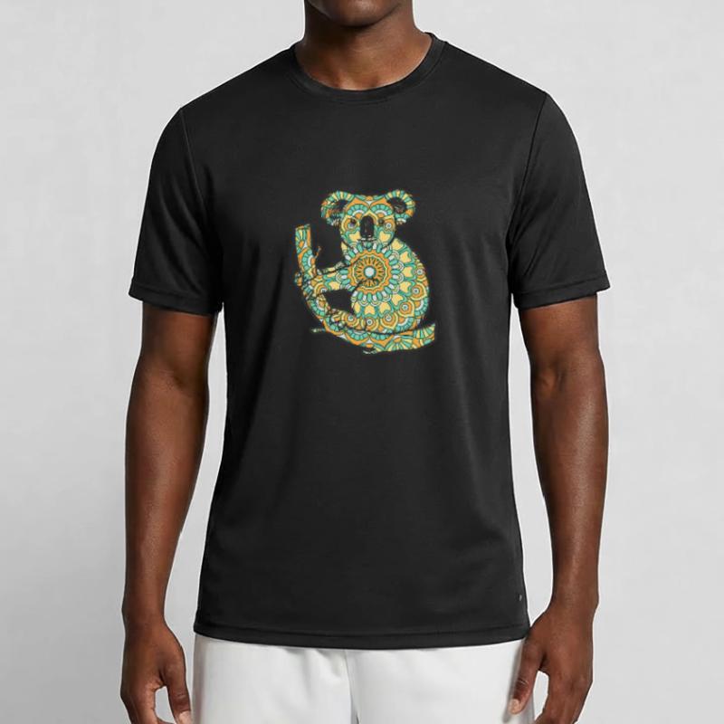 Mandala Koala Geometry Pattern Men's Functional T-Shirt