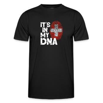Switzerland - Men's Functional T-Shirt - black - Front - AI Model Male 178 dark (178cm)