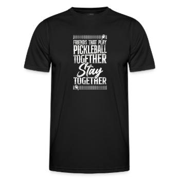 Pickleball Buddies Amis Qui - T-shirt sport Homme - noir - Devant - AI Model Male 178 dark (178cm)
