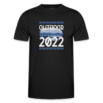 Outdoor 2022 - Men's Functional T-Shirt - black - Front - AI Model Male 178 dark (178cm)