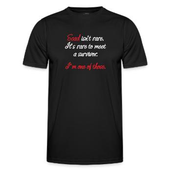 Scad Isn't Rare Heart Attack Survivor Gift - Men's Functional T-Shirt - black - Front - AI Model Male 178 dark (178cm)