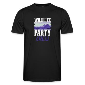 Wildlife Party Crew - Männer Funktions-T-Shirt - Schwarz - Vorne - AI Model Male 178 dark (178cm)