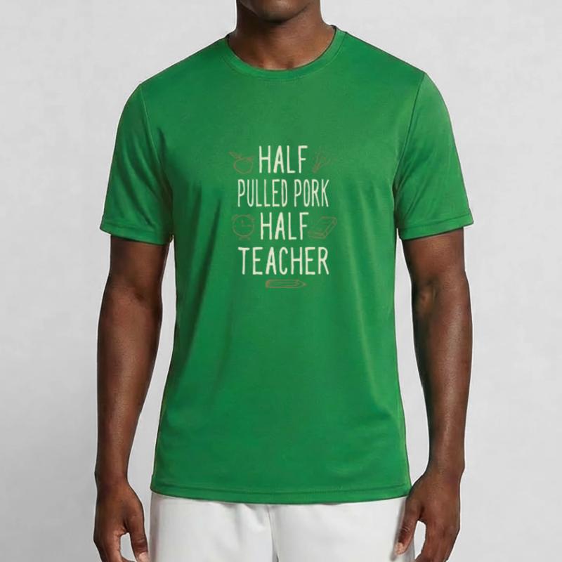 Half Pulled Pork Half Teacher Funny Professor Men's Functional T-Shirt