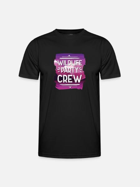 Wildlife Party Crew - Männer Funktions-T-Shirt - Schwarz