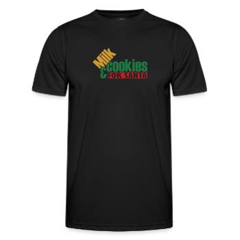 Milk and biscuits for Santa Claus Norwegian - Men's Functional T-Shirt - black - Front - AI Model Male 178 dark (178cm)