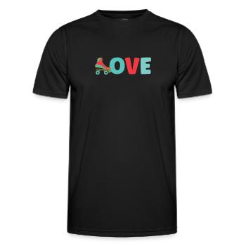 Roller Skate Roller Skating Roller Derby - Männer Funktions-T-Shirt - Schwarz - Vorne - AI Model Male 178 dark (178cm)
