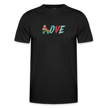 Roller Skate Roller Skating Roller Derby - Männer Funktions-T-Shirt - Schwarz - Vorne - AI Model Male 178 dark (178cm)