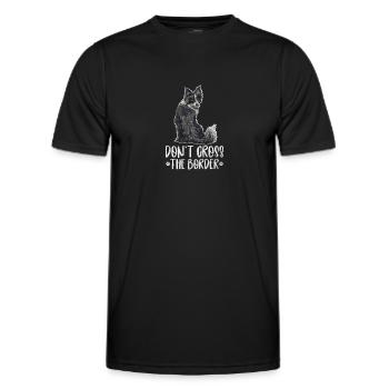 Border Collie - Men's Functional T-Shirt - black - Front - AI Model Male 178 dark (178cm)