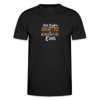 Marraine Tante Marraine Baptême Nièce Neveu Cadeau - T-shirt sport Homme - noir - Devant - AI Model Male 178 dark (178cm)