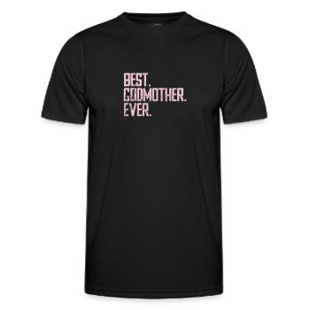 Marraine Tante Marraine Baptême Nièce Neveu Cadeau - T-shirt sport Homme - noir - Devant - AI Model Male 178 dark (178cm)