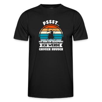 Großer Bruder Pinguin Grosser Bruder Geschenk - Männer Funktions-T-Shirt - Schwarz - Vorne - AI Model Male 178 dark (178cm)