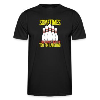 Ich kann die Pins lachen hören - Männer Funktions-T-Shirt - Schwarz - Vorne - AI Model Male 178 dark (178cm)