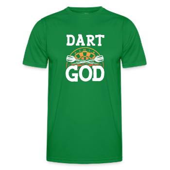 Dartgott Dartscheibe - Männer Funktions-T-Shirt - Kelly Green - Vorne - AI Model Male 178 dark (178cm)