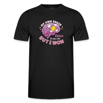 Stroke Survivor Stroke Consciousness - Men's Functional T-Shirt - black - Front - AI Model Male 178 dark (178cm)