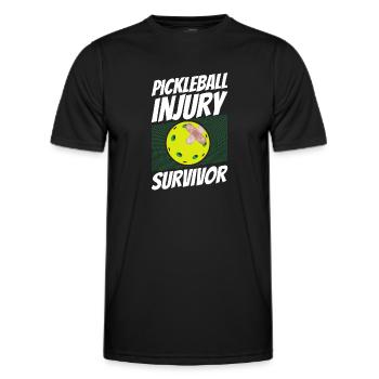Pickleball Band-Aid Pickleball - Men's Functional T-Shirt - black - Front - AI Model Male 178 dark (178cm)