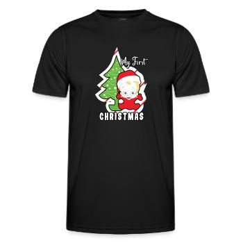 Mon premier patron norvégien de Noël - T-shirt sport Homme - noir - Devant - AI Model Male 178 dark (178cm)