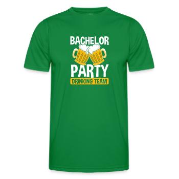 Drinking team - Men's Functional T-Shirt - kelly green - Front - AI Model Male 178 dark (178cm)