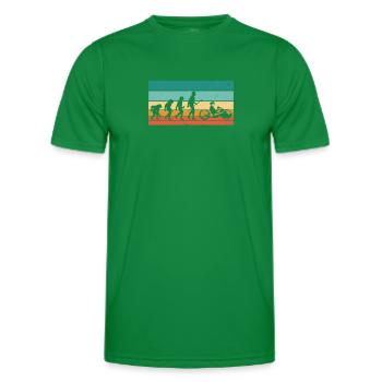Vintage Evolution Handbike - Men's Functional T-Shirt - kelly green - Front - AI Model Male 178 dark (178cm)