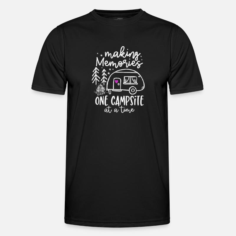 Camping Erinnerungen - Männer Funktions-T-Shirt - Schwarz