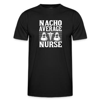 Nacho Average Nurse - Men's Functional T-Shirt - black - Front - AI Model Male 178 dark (178cm)