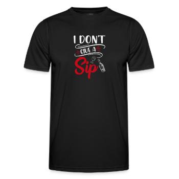 Wein Ich gebe keinen Schluck - Männer Funktions-T-Shirt - Schwarz - Vorne - AI Model Male 178 dark (178cm)