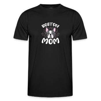 Boston Terrier Mom Dog Dog Mistress Gift - Men's Functional T-Shirt - black - Front - AI Model Male 178 dark (178cm)