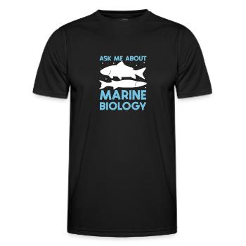 Biologie marine - T-shirt sport Homme - noir - Devant - AI Model Male 178 dark (178cm)